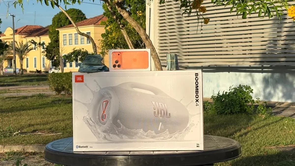 CENTENA: IPHONE 17 PRO MAX + JBL BOOMBOX 4 OU 15.000,00 SORTEIO 30 DE MAIO