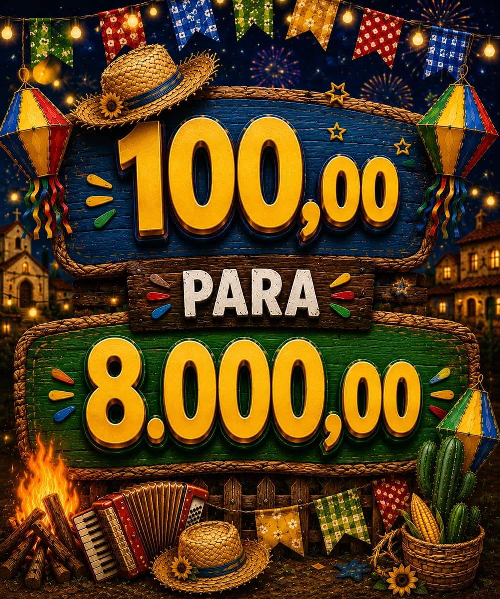 DEZENA : 100,00 PARA 8.000,00 SORTEIO 20 DE JUNHO