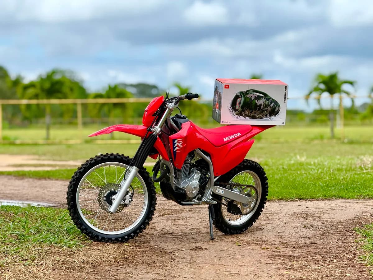 MILHAR : HONDA CRF 300F 2026 + JBL BOOMBOX 4 OU 35.000,00 MIL SORTEIO 09 DE SETEMBRO