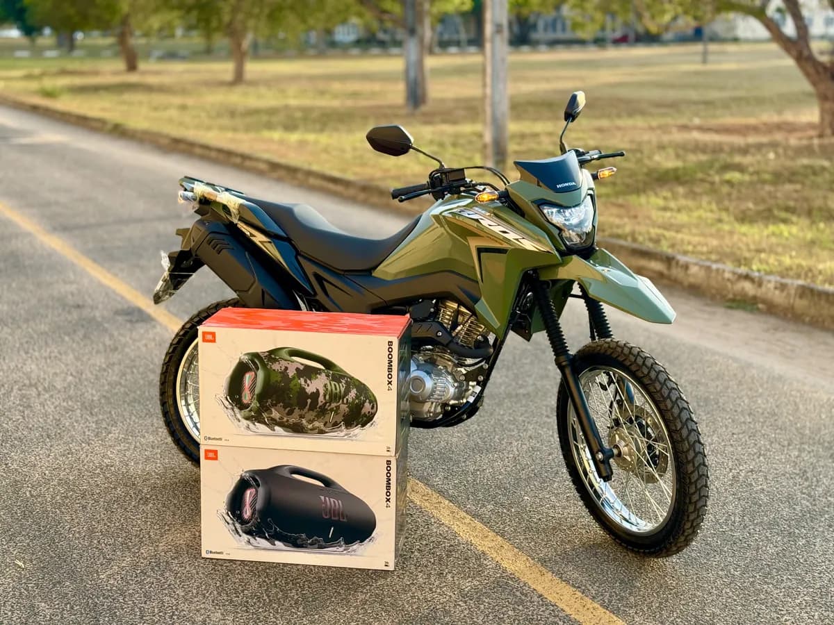 MILHAR : HONDA BROSS 160 + 2 BOOMBOX 4 OU 35.000,00 MIL SORTEIO 28 DE OUTUBRO